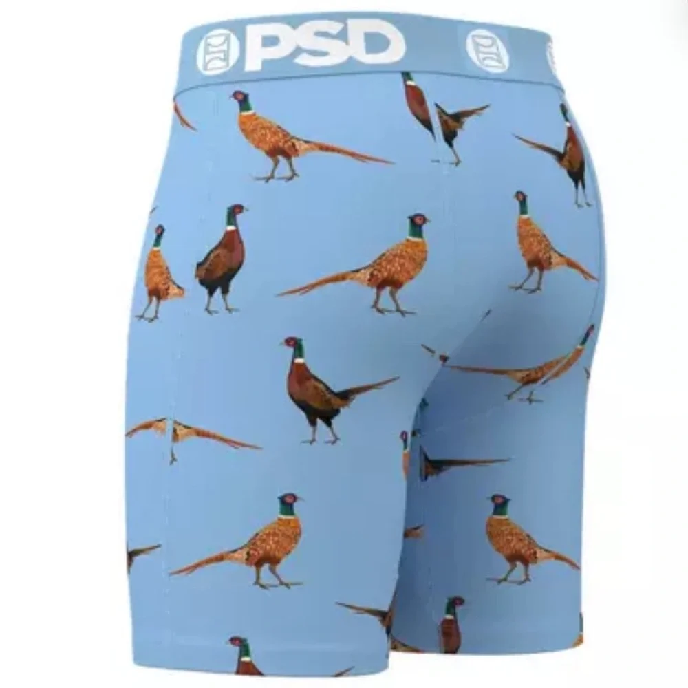 NEW PSD Men's Pheasants Underwear Light Blue Boxer Briefs with Bird Design Sz S - Picture 4 of 4